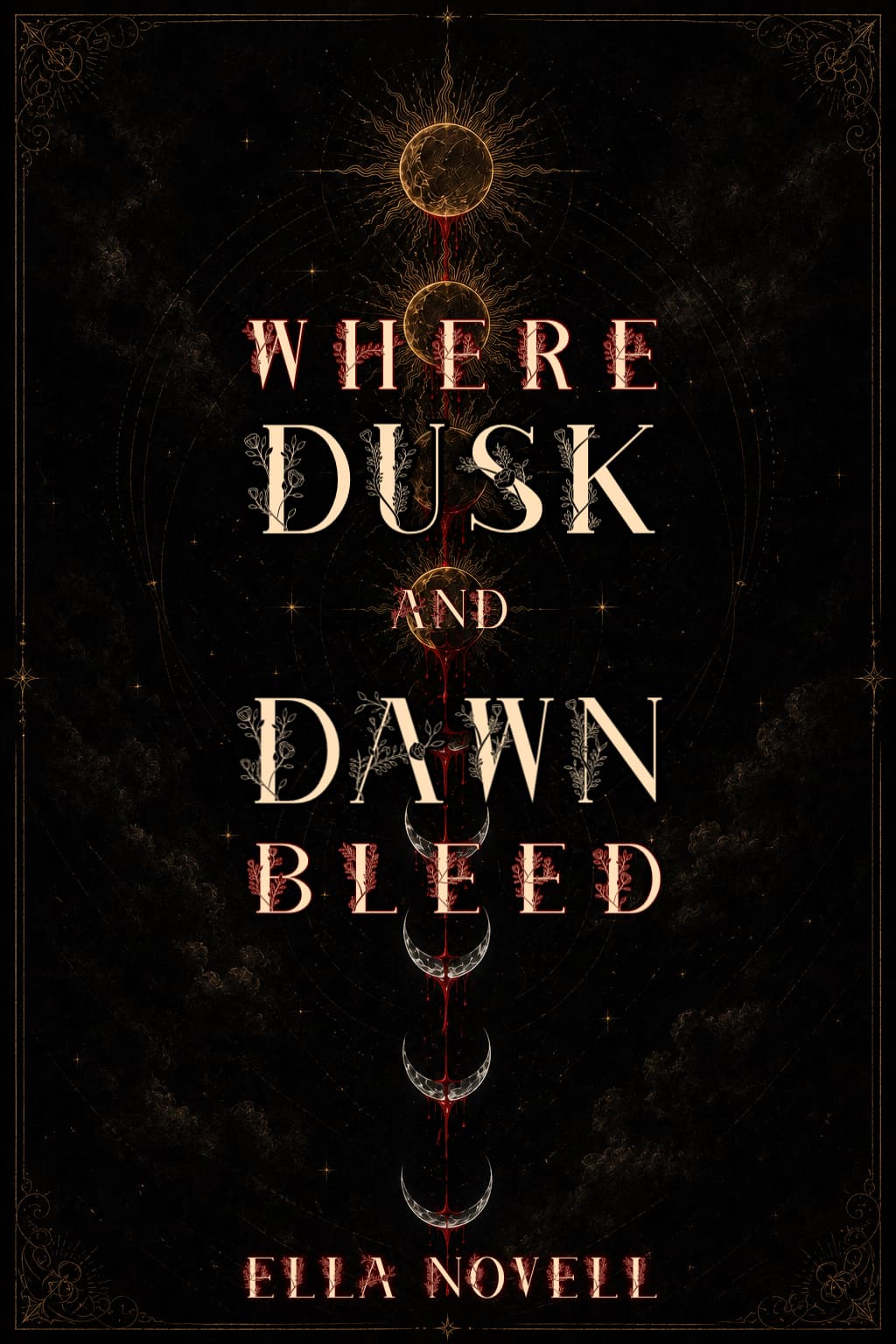 Cover of Where Dusk and Dawn Bleed by Ella Novell